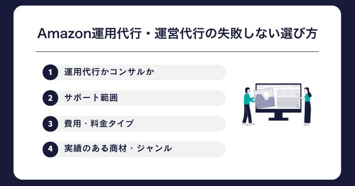 Amazon運用代行・運営代行の失敗しない選び方